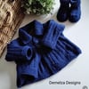  Cosy Unisex Baby Jacket & Booties Gift Set  0-3 months size