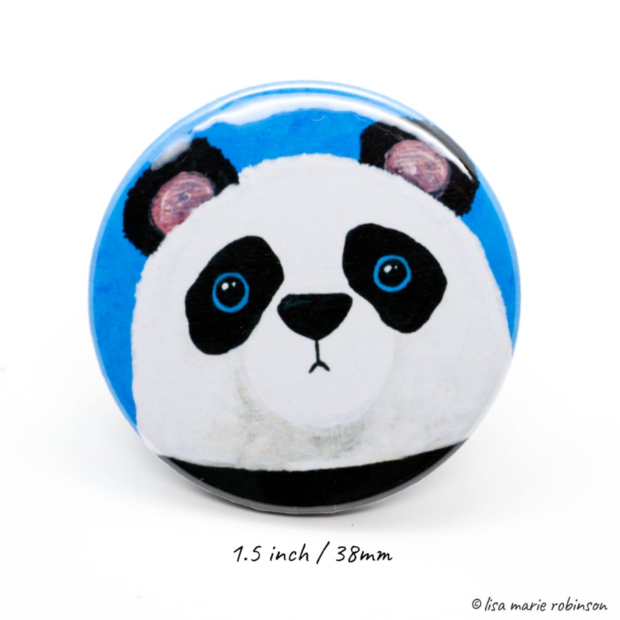 38mm Button Badge - Panda Bear (1.5 inch)