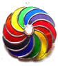 Rainbow Swirls Stained Glass Suncatcher Circular - Image 9
