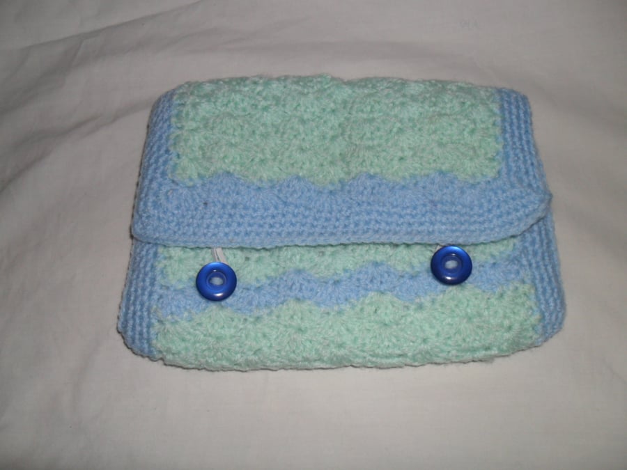 Kindle 3G Case in Blue Shell Crochet