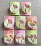 Handmade Ceramic Echinacea brooch, Hand Made Pottery Badge - Image 7