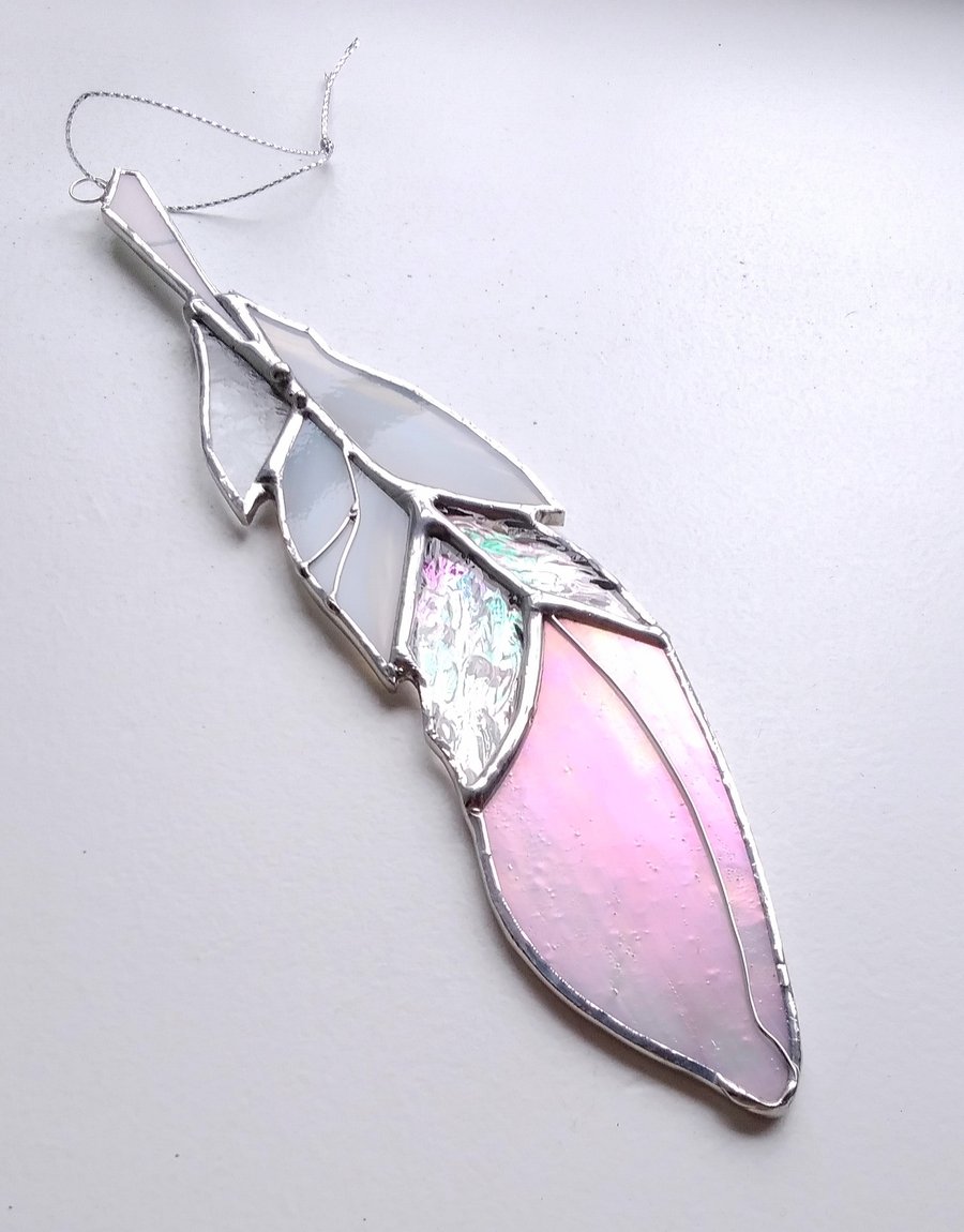 Stained Glass Angel Feather