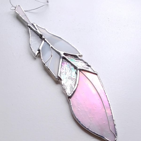 Stained Glass Angel Feather