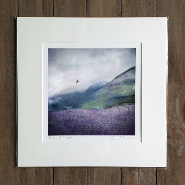 Hills of Tweed, Highlands, Scotland. Scottish Fine Art Giclée print.