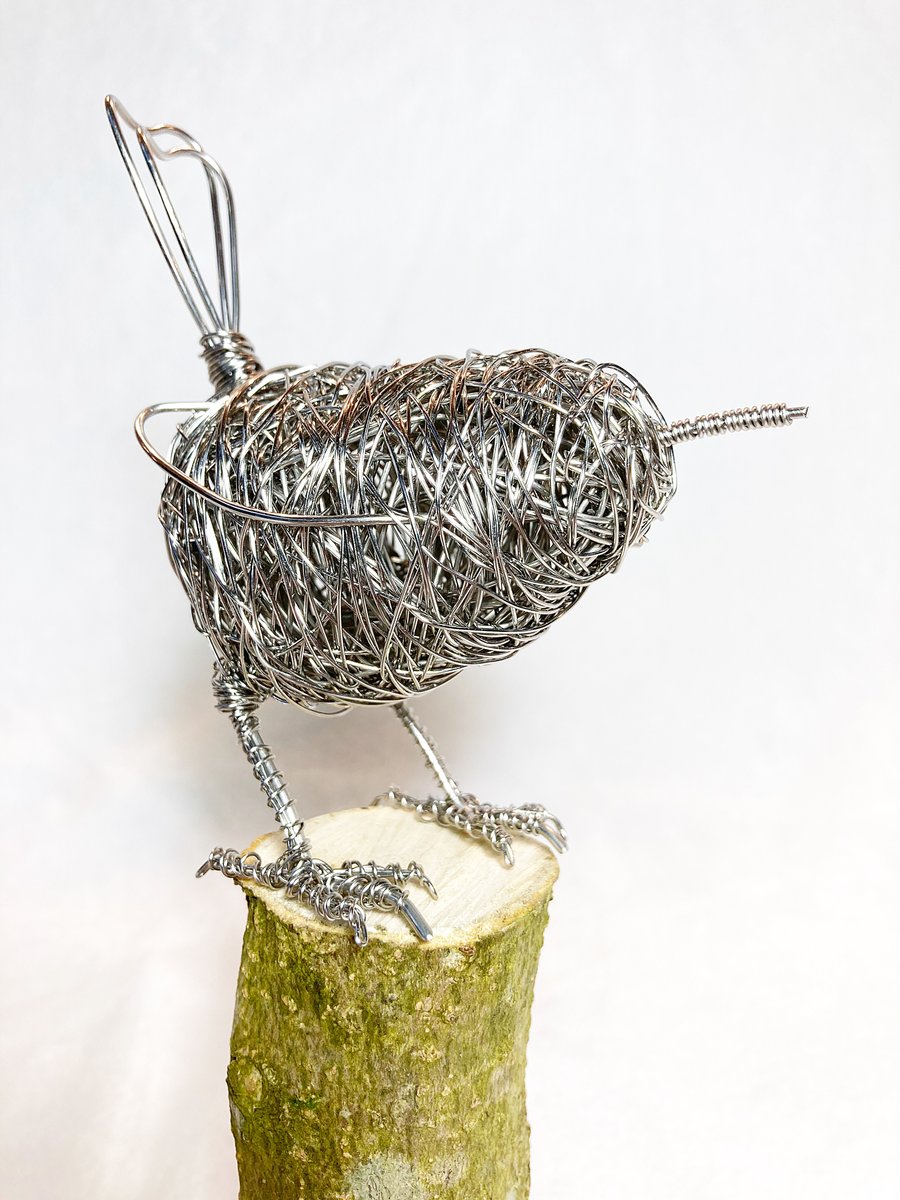 Wire Wren sculpture 