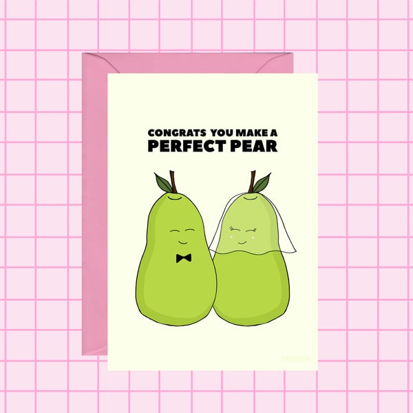 Pear Wedding Card