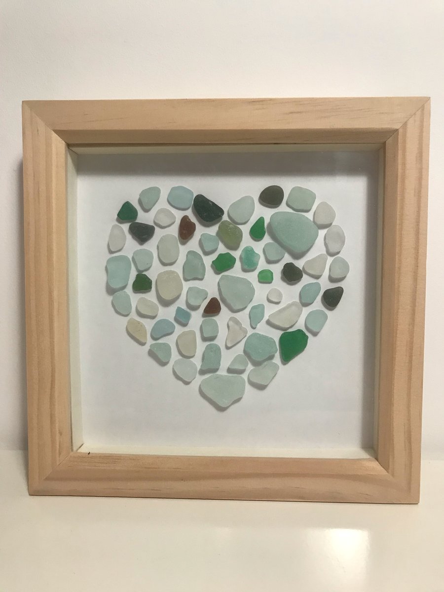 Sea Glass Heart Picture.