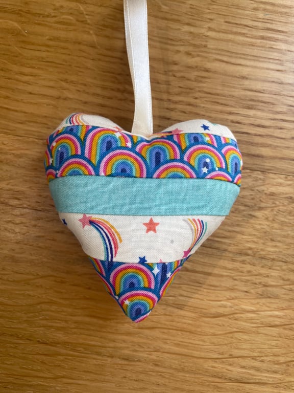 Patchwork Heart hanging decoration