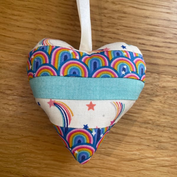Patchwork Heart hanging decoration