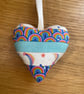 Patchwork Heart hanging decoration
