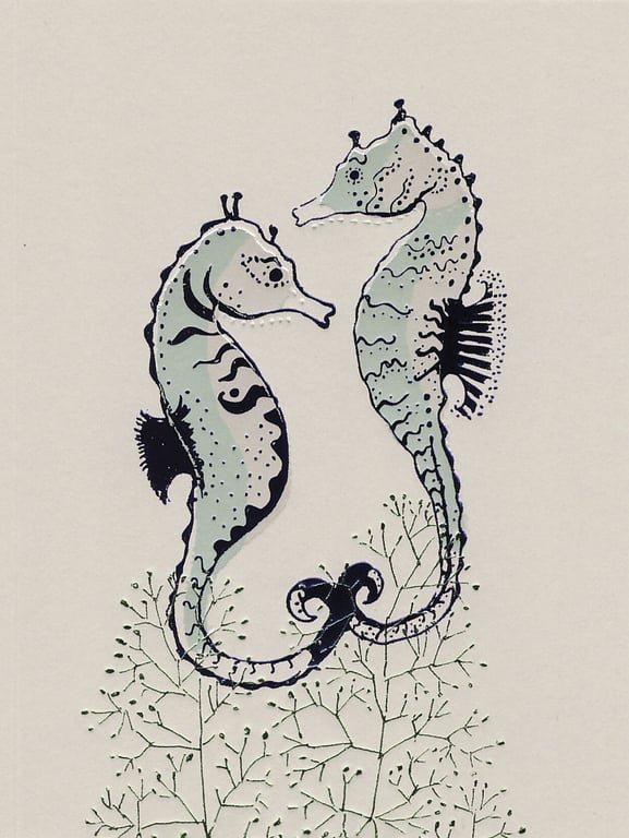 Seahorse Greetings Card