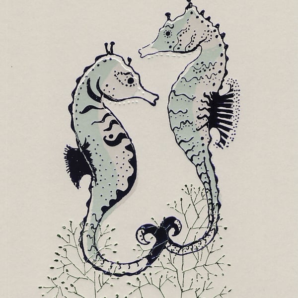 Seahorse Greetings Card