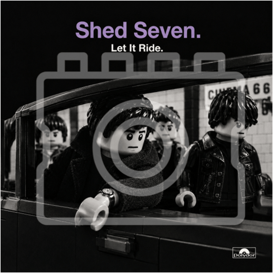 SHED SEVEN - Let it Ride - Lego-inspired Album cover - 5 x 5 - Mounted