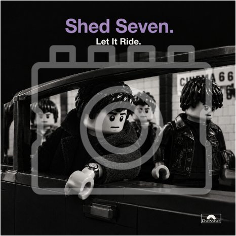 SHED SEVEN - Let it Ride - Lego-inspired Album cover - 5 x 5 - Mounted
