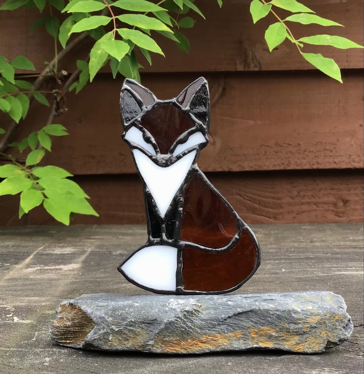 Red Fox. Stained glass.