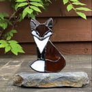Red Fox. Stained glass.