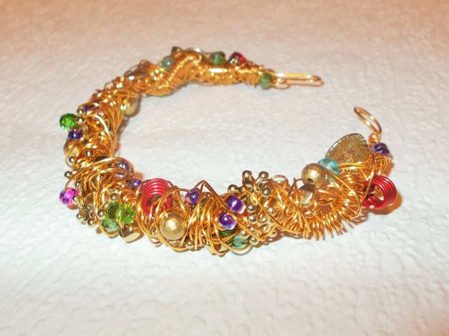 Gold Shabangle Bracelet 