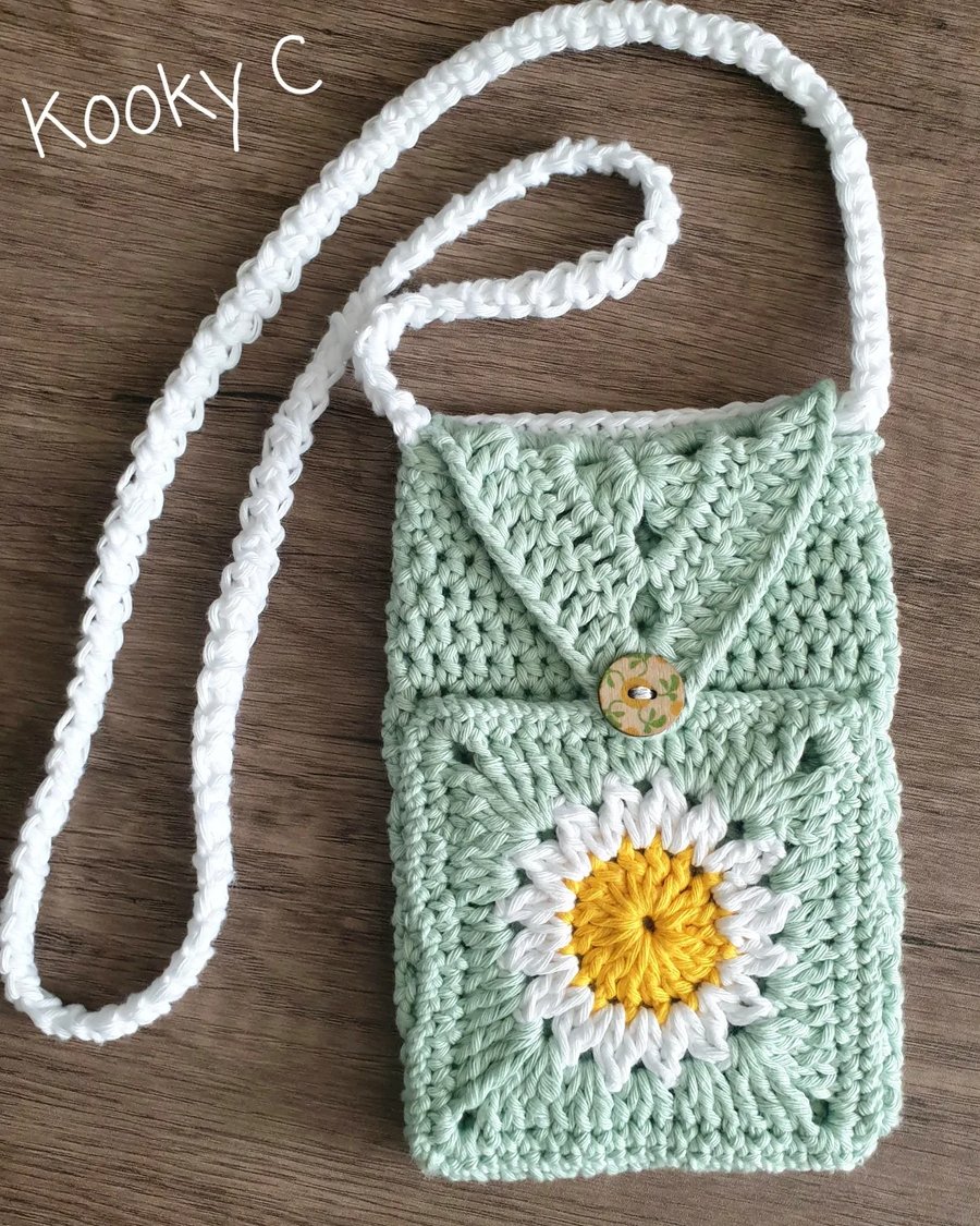 Crochet phone bag, small bag, phone case