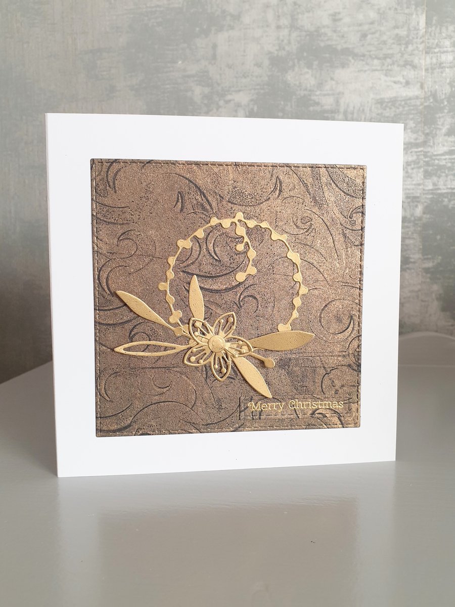 Gold Wreath Card