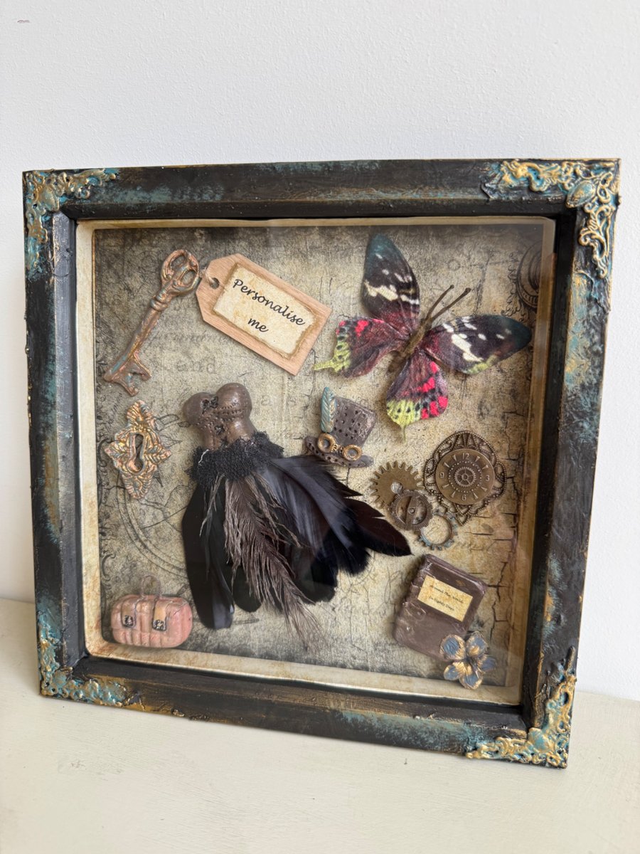 Steampunk Bodiced Dress Shadow Box