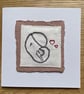 Mummy and Baby Elephant,  'new baby' hand embroidered keepsake card - Image 5