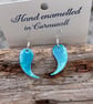 Swirling wave earrings on sterling silver hooks