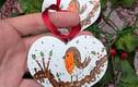 Mini Christmas heart decorations