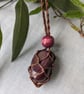 Macrame necklace with mookaite stone - Image 2