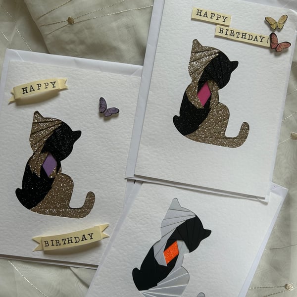 Cute kitten birthday cards