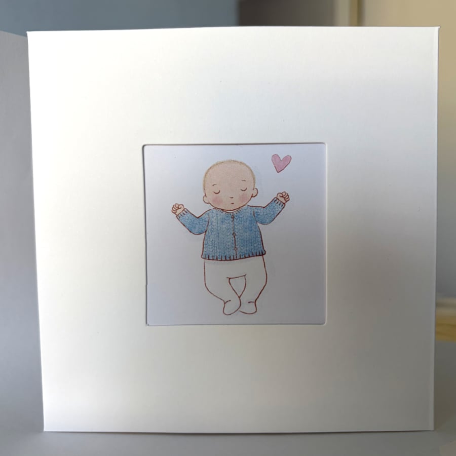 New Baby Boy Card, New Baby 