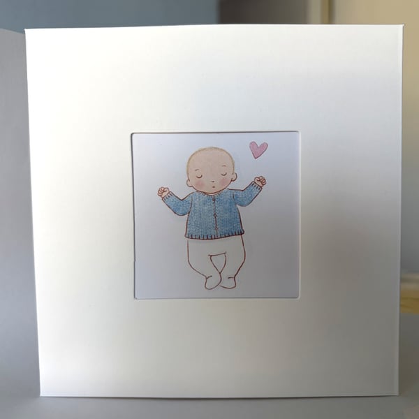 New Baby Boy Card, New Baby 