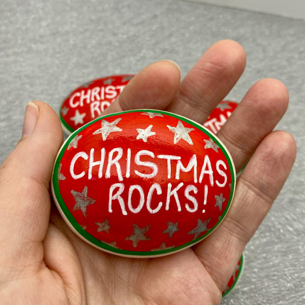 Christmas Rocks Stone - Folksy