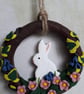 Easter Spring Rabbit Floral Wreath - Image 6