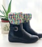 Multicoloured Boot Cuffs, Bright Crochet Ankle Warmers, One Size. - Image 4