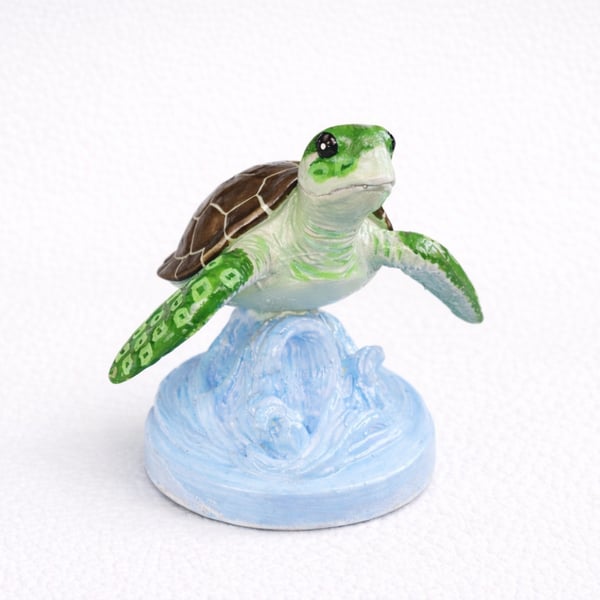 Custom 3D Printed Sea Turtle Ornament Handmade Ocean Turtle Decor