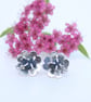 Silver flower earrings, sapphire earrings, September birthstone jewellery - Image 6