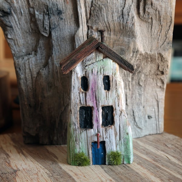 Wonky Driftwood Hoose, Driftwood Art from Scotland No2.