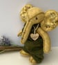 Elephant, hand sewn and dressed embroidered elephant, collectable artist bear - Image 4