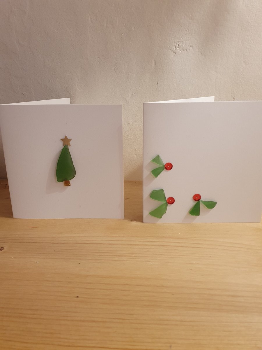 Sea Glass Christmas Cards