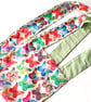 BUTTERFLIES theme, multicoloured, small lined shoulder bag