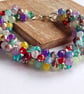 Multi Colour Glass Bead Full Cluster Bracelet - Image 5