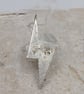 Molten Sterling Silver Lightning Bolt Pendant – One-of-a-Kind