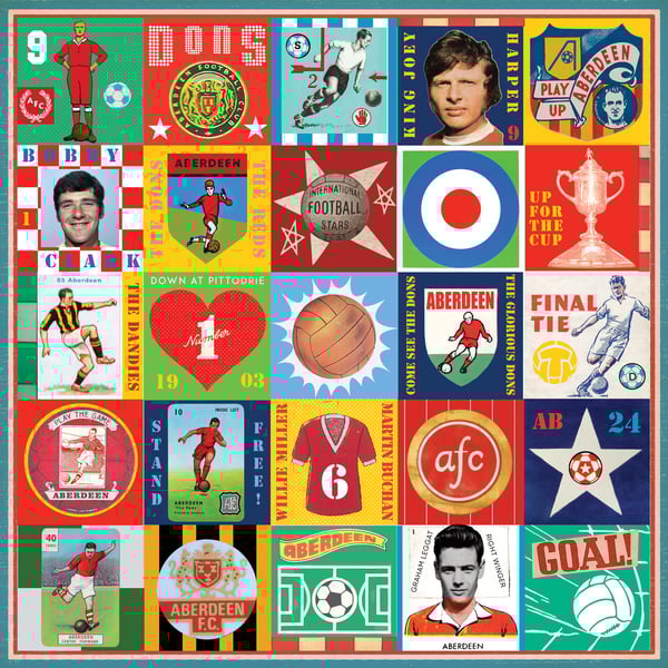 Aberdeen Pop Art Football Print