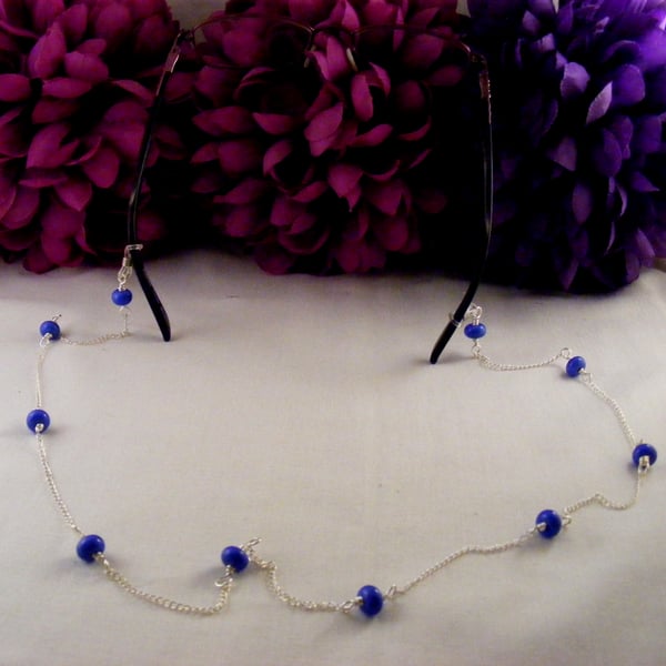 Blue Ceramic Glasses Chain.