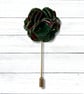 Flower Lapel Pin, Green Flower, Wedding Buttonhole  - Image 1