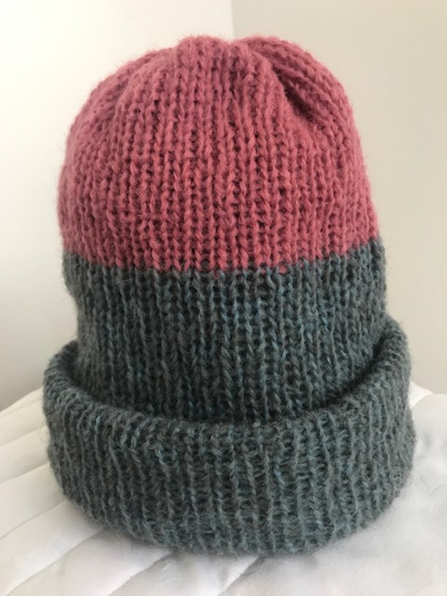 Beanie Hat for Women Alpaca Yarn