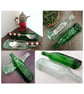 Handmade Fused Glass Recycled Wine Bottle Spiral Pattern Dish - Slumped Bottle - Image 1