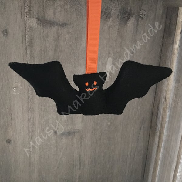 Boris Bat 100% Wool Felt Halloween Hanging Decoration