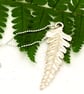 Forest Fern - Precious metal clay and Sterling Silver pendant necklace - Image 5