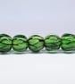 Handmade green snakeskin patterned lamp work glass beads - Image 4